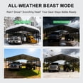 thumbnail image 4 of PABIMIA 20x30 FT Heavy-Duty Galvanized Steel Carport, Outdoor Metal Shelter for Cars, Trucks & Equipment, Black, 4 of 9