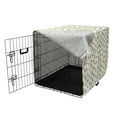 thumbnail image 3 of Bee Dog Crate Cover, Continuous Happy Buzzing Animal Pattern on Plain Backdrop, Easy to Use Pet Kennel Cover Small Dogs Puppies Kittens, 7 Sizes, Yellow Charcoal Grey, by Ambesonne, 3 of 6
