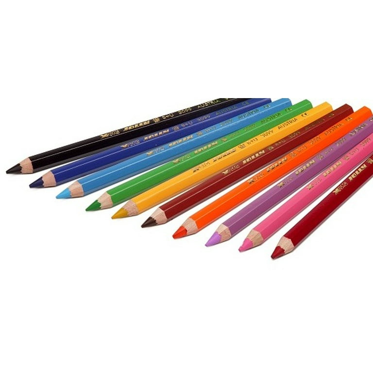 Mega Jumbo Pencils, Set of 12 Colors, Perfect for Toddler, Pre-School and Early Learners.