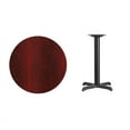 thumbnail image 3 of Flash Furniture 30'' Round Mahogany Laminate Table Top with 22'' x 22'' Table Height Base, 3 of 3