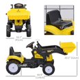 thumbnail image 2 of Yellow Ride-On Tractor with Front Loader Digger – Pedal Construction Car for Ages 3-6 – Indoor/Outdoor Play – Durable Metal & Plastic Frame – 44.9" L, 2 of 7