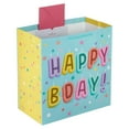thumbnail image 4 of Hallmark Extra-Deep Birthday Aqua Gift Bag (Bubble Lettering), 4 of 6