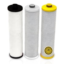 Aquasana Replacement Filter Cartridges | Fit Claryum 3-Stage Max Flow Under Sink Water Filter | WQA Certified to Reduce Up to 99.99% of PFAS, Microplastics, Lead & Chlorine | 3 Count | AQ-C3M-R