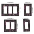thumbnail image 2 of Yayeee Rocker Switch Wall Plate 1-Gang 4.6"x2.9" Home Decorative Outlet Cover, Dark Purple Floral Pattern, 2 of 6