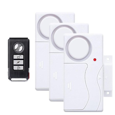 Wireless Door Burglar Alarm With Magnetic Sensor & Remote | 2 Set Kit By Besttechtrading SF03R