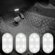 thumbnail image 3 of Muyoka 4 luces LED para interior de coche con 6 LED brillantes, luz de lectura nocturna, lámpara de ambiente de coche recargable por USB, luz de atracción de coche LED táctil para comprobar el estado Muyoka Hogar, 3 of 6