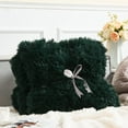 thumbnail image 5 of Fuzzy Faux Fur Throw Blanket Dark Green Super Soft Cozy Plush Fuzzy Shaggy Blanket for Couch Sofa Bed (Dark Green, Throw(50"x60")), 5 of 12
