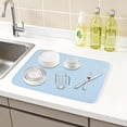 thumbnail image 2 of Unique Bargains Microfiber Kitchen Drying Mat with Lanyard Blue 15.7*11.8 inch, 2 of 6