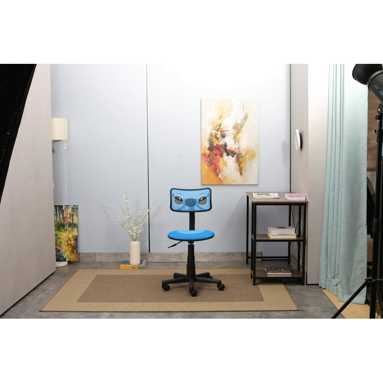 Disney Lilo and Stitch Swivel Mesh Desk Chair, Blue, 21 x 23 x 35
