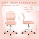thumbnail image 3 of Silla de Oficina FurnitureR Silla de escritorio para adolescentes con respaldo bajo Carnation Rosa Ofinca, 3 of 4