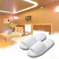 thumbnail image 2 of Unisex Slippers Hotel Travel Spa Portable Slippers Guest Disposable Indoor Cotton Fabric Slipper E2P5, 2 of 8