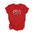 thumbnail image 1 of 514 Montreal Quebec Canada Area Code City Skyline Gift - Unisex T-Shirt - Inspired X, 1 of 1