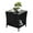 Black, variant on SEGMART Outdoor Wicker Side Table, All Weather Resistant Patio Bistro Table, PE Rattan Coffee End Table with Storage Shelf for Deck, Poolside, Terrace, Black