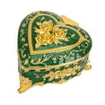 thumbnail image 3 of Organizador de collar de caja de joyería en forma de corazón elegante artesanías únicas de joyería de joyería de caja de barcos para habitaciones para verde, 3 of 8