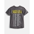 thumbnail image 2 of Nirvana Boys' Front Back Graphic Tour Tee with Short Sleeves, Sizes 4-18, 2 of 3