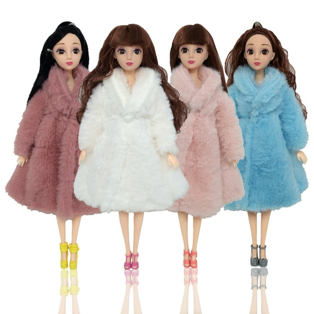 6 piezas de ropa de muñeca Barbie de 30 cm, vestido de novia que se puede cambiar a ropa de invierno para muñecas de niñas