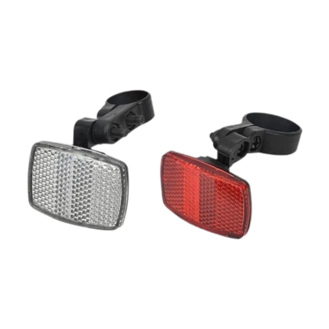 Reflectores delanteros y traseros para bicicleta, reflectores de advertencia ligeros para hombres y mujeres para montaña 2 reflectores delanteros y traseros