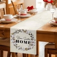 thumbnail image 5 of Home Sweet Table Runner - 108 Inch Long Wreath Botanical Farmhouse Plants Beige Cotton and Linen Blended Dress Scarves Farmhouse Table Runner for Kitchen Dining, Coffee Table, 13" x 108", 5 of 8