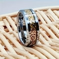 thumbnail image 2 of 1pc Trendy Beautiful Cool Silvery 304 Stainless Steel Celtic Dragon Patterned Ring - 8MM-Wide Ring - For Men - Suitable for Engagement, Birthday, Anniversary - Perfect Gift for Him,silver,10, 2 of 9