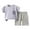 B0451-Grey, variant on NIEWTR Toddler Boy Clothes Outfits Kid Summer Hawaiian Print T-Shirt Elastic Waist Pockets Elastic Shorts Cartoon Print Summer Pjs For 18-24 Months Pajamas Set ,4-5 Years