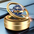 thumbnail image 2 of Pebbuoy Solar Car Aromatherapy Diffuser Portable Double Ring Auto Rotating Solar Heater Car Oil Diffuser Car Air Freshener, 2 of 8