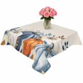 thumbnail image 2 of Thanksgiving Pumpkin Table Cloth Waterproof Tablecloths, Fall Farmhouse Eucalyptus Leaves Tablecloth Dining Table Cover for Kitchen Party Tabletop Outdoor, Square Tablecloth 60x60 Inch, 2 of 9