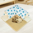 thumbnail image 1 of Túnel para gatos perfecl en forma de L con cama oso S, 1 of 8