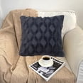thumbnail image 3 of Throw Pillow Covers 50 * 50cm, Funda de almohada Boho decorativa azul marino Funda de cojín con felpa suave, juego de 2 Vhermosa BST3058482-3, 3 of 5