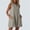Gray, variant on Shirt Dresses for Women Club Dress 2026 Summer Solid Color Sleeveless V Neck Button Down Breathable Regular Fit Tennis Dress with Pockets Basic for Travel and Holiday S-2XL