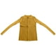 thumbnail image 3 of MHFRRA Cárdigan de Punto Acanalado con Doble Cremallera para Mujer, Top Corto Ajustado con Cuello Amarillo, 3 of 3