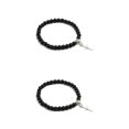 thumbnail image 3 of relayinert Bracelets Pendentifs Croix Confortables pour Look Tendance Large Application Léger Noir 2Set, 3 of 6
