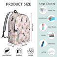 thumbnail image 5 of Husky and Floral Pink Pattern Backpack for School, Cute School Bag with Adjustable Shoulder Straps and Padded Back, 15.7"x11.8"x5.5", 5 of 5