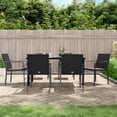 thumbnail image 1 of vidaXL 7 Piece Garden Dining Set with Cushions Poly Rattan and Steel, 1 of 5