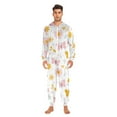 thumbnail image 2 of Butterflies and Daisies Adult onesie Pajamas, Crystal Velvet Ultra Soft Warm Jumpsuit for Men and Women, 2 of 7