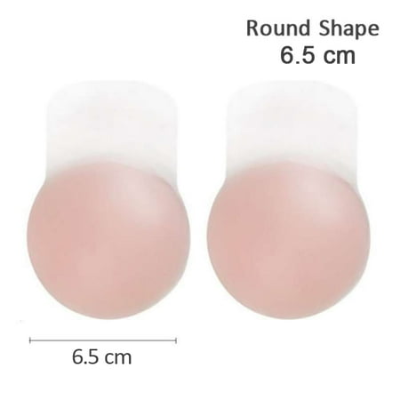 Adhesive Bra Strapless Sticky Invisible Push up Silicone Bra for Backless Dress,6.5CM
