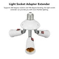 thumbnail image 4 of Light Socket Extender Accessory, ABS 3 in 1 E27 Lamp Adapter 85-265V Button Switch  for Office, 4 of 7