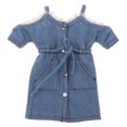 thumbnail image 1 of Vestido de mezclilla 1/3 Vestido de mezclilla Vestido sin mangas para la muñeca Bjd Azul SM SunniMix vestido de mezclilla con traje de muñeca, 1 of 8