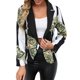 thumbnail image 1 of Chaqueta casual de manga larga con solapa con muescas y estampado de mujer CACAGOO Chaqueta de mujeres, 1 of 7
