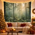 thumbnail image 2 of Atmospheric Forest Main with Consists Tall Slender Evergreen, Mystical Fantasy for Space Lovers, Galaxy Room Decor, Housewarming Gift, Tapestry Wall Hanging for Bedroom and Dorm, 2 of 6
