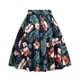 thumbnail image 4 of Gibobby faldas para mujer corta Falda con estampado de moda para mujer Falda corta elástica suelta con cremallera en forma de A(Azul, M), 4 of 5