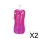 thumbnail image 1 of 2x Botella De Agua Plegable Bolsa De Agua Portátil Reutilizable Para Deportes Violeta, 1 of 8