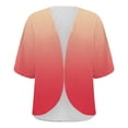 thumbnail image 4 of BODOAO Kimono Cardigans for Women Women's Chiffon Short Sleeve Open Front Cardigan Lightweight & Breathable Summer Cover Up for Casual & Wear Orange 3Xl, 4 of 7