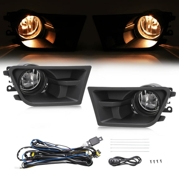 Kojem Bumper Fog Lights Driving Lamp & Bezel Left Right for Ford Mustang 2010-2012
