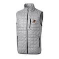 thumbnail image 2 of Men's Cutter & Buck  Gray Durham Bulls Rainier PrimaLoft Big & Tall Eco Insulated Full-Zip Puffer Vest, 2 of 3