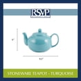 thumbnail image 5 of Stoneware Teapot, Turquoise, 5 of 11
