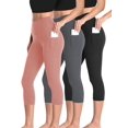 thumbnail image 4 of 3pcs High Waist Tummy Control Shaping Capri Pants with跨境, 4 of 4