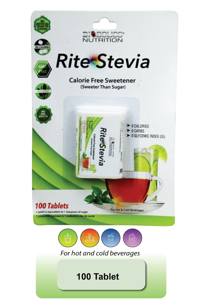 Rite Stevia Tablets in Dispenser 100 Count – Natural Zero Calorie No ...