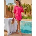 thumbnail image 4 of Womens Bathing Suit Cover Ups Bikini Swimsuit Coverup Drawstring Beach Dress Shirt, 4 of 6