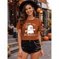 thumbnail image 6 of KimSoong Women Halloween T-Shirt Funny Ghost Graphic Shirt I Found This Humerus Letter Print Tee Tops, 6 of 13