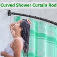 thumbnail image 2 of Hoachily Tringle de Rideau de Douche Courbée, Tringle de Douche Courbée Réglable 45-72 Pouces, Tringle de Rideau de Douche Antirouille, Télescopique Never Fall, 2 of 7